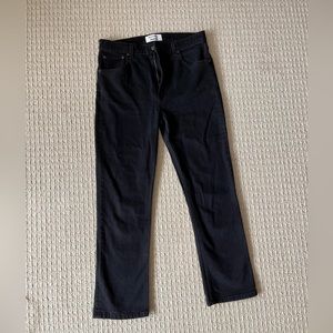 Once-Worn Reformation Black Kick Out Crop Jeans (Size 28)